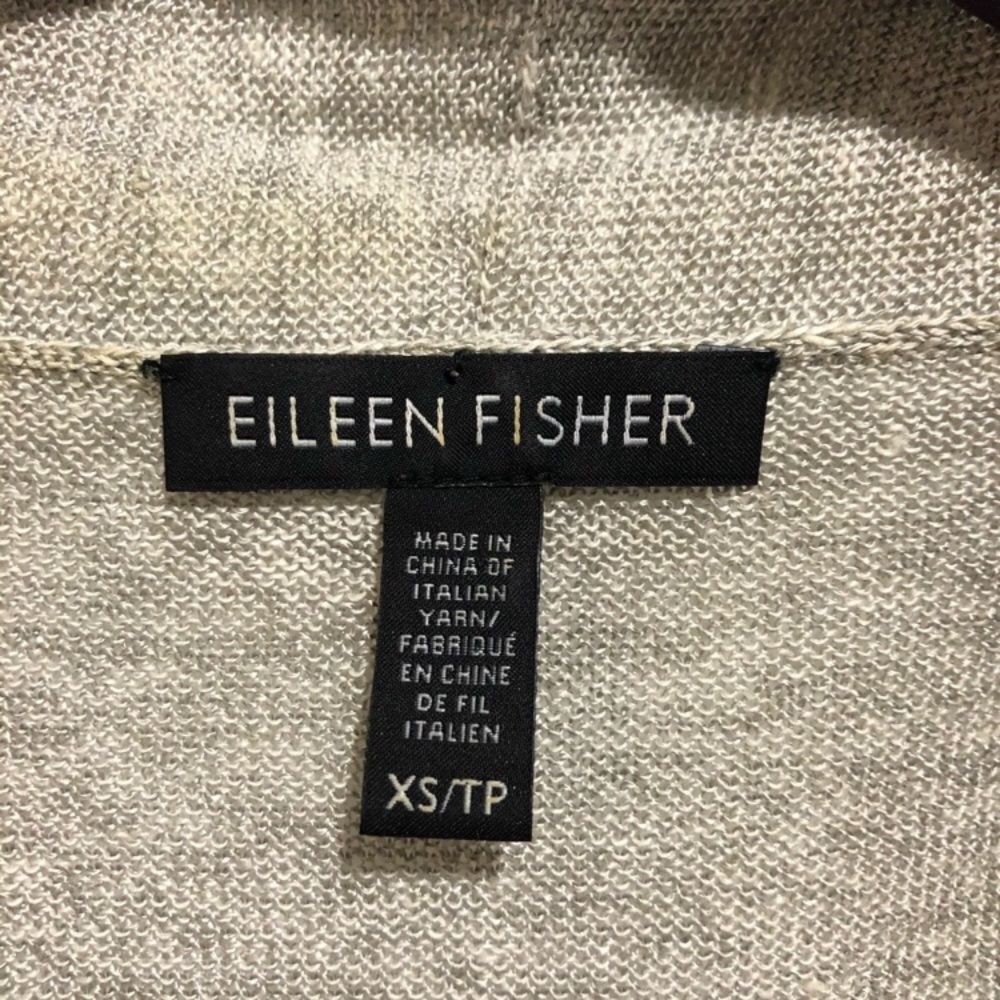 Eileen Fisher Open Linen Silk Panel Cardigan - Picture 7 of 9